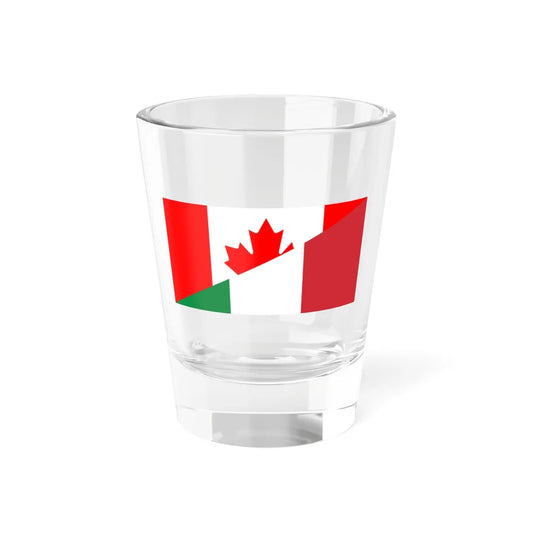 Flag of Canada and Italy (Canada) Shot Glass 1.5oz 1.5oz - Go Mug Yourself