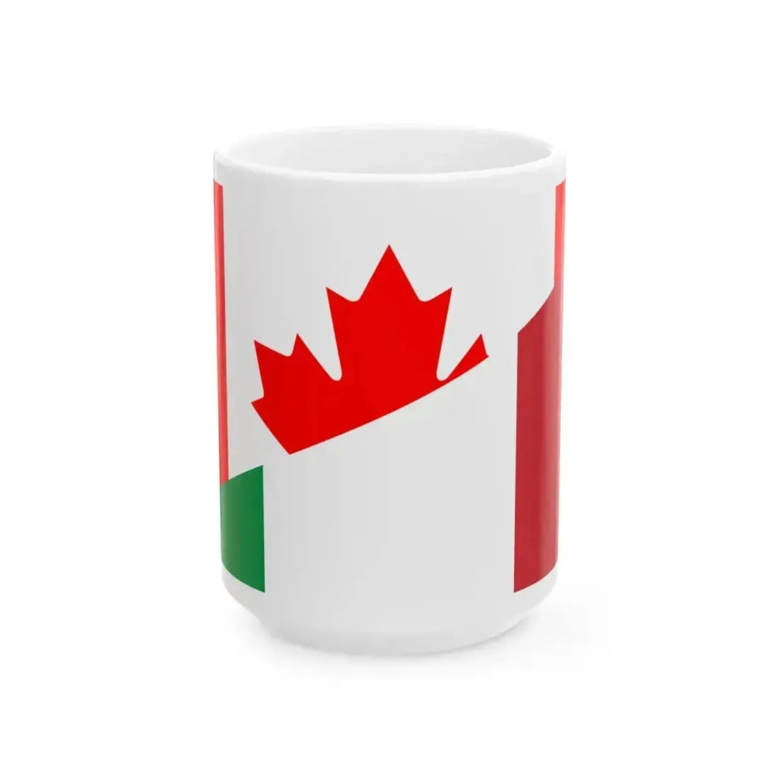Flag of Canada and Italy (Canada) White Coffee Mug 15oz - Go Mug Yourself