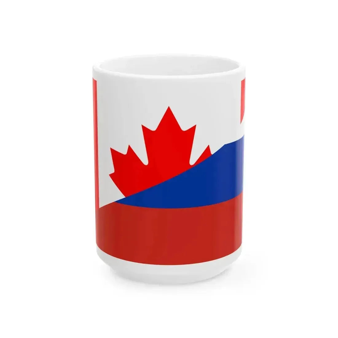 Flag of Canada and Russia (Canada) White Coffee Mug 15oz - Go Mug Yourself