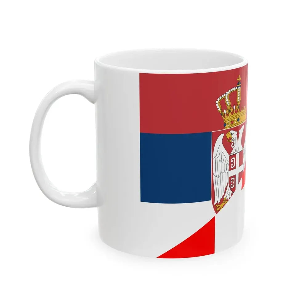 Flag of Canada and Serbia (Canada) White Coffee Mug - Go Mug Yourself