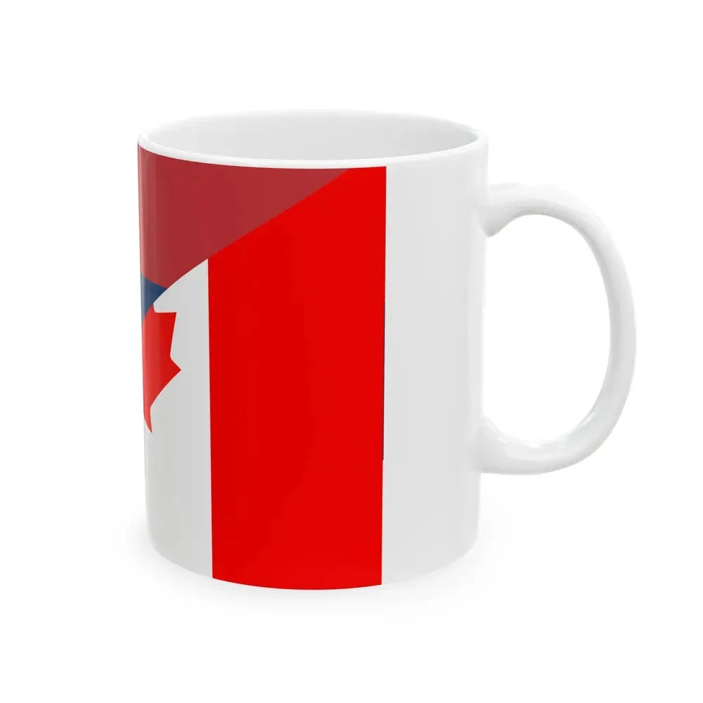 Flag of Canada and Serbia (Canada) White Coffee Mug - Go Mug Yourself