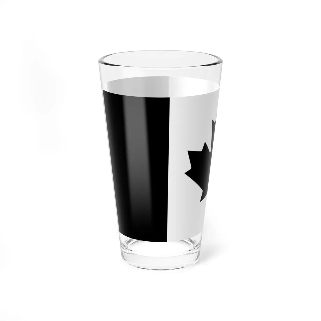 Flag of Canada black and white (Canada) Pint Glass 16oz - Go Mug Yourself