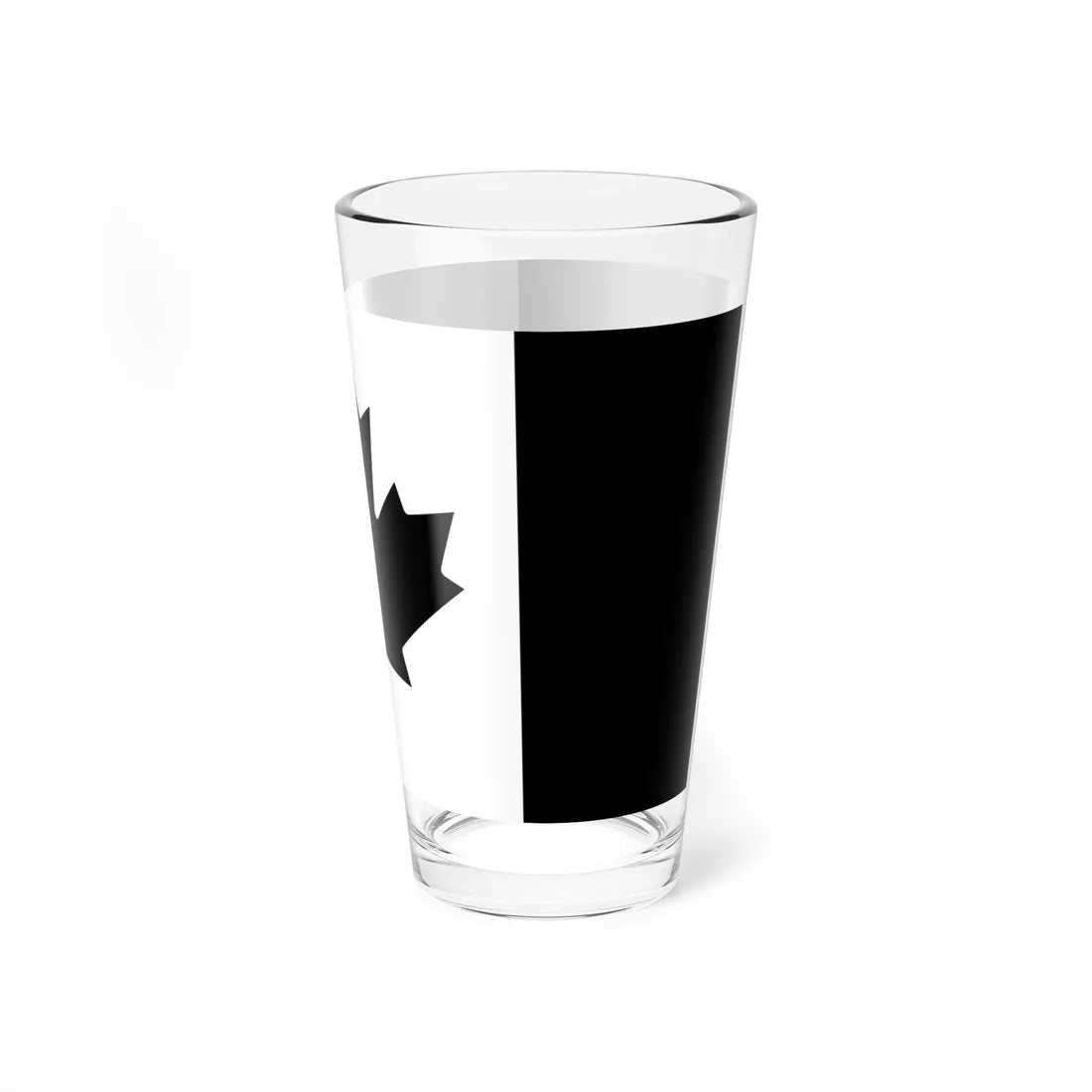 Flag of Canada black and white (Canada) Pint Glass 16oz - Go Mug Yourself