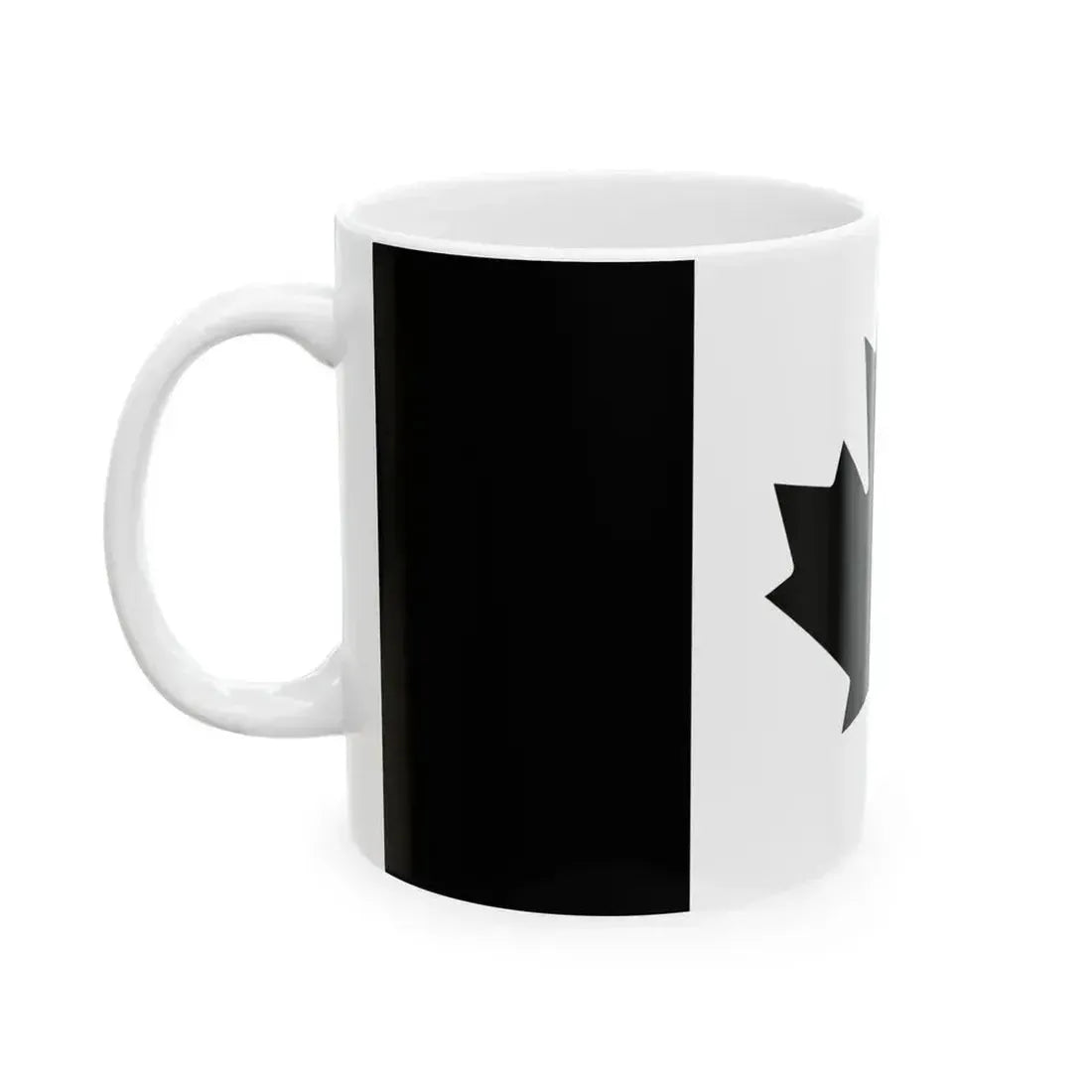 Flag of Canada black and white (Canada) White Coffee Mug - Go Mug Yourself