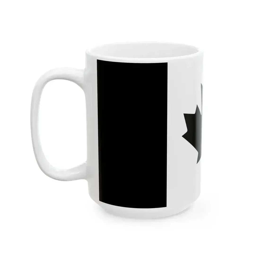 Flag of Canada black and white (Canada) White Coffee Mug - Go Mug Yourself