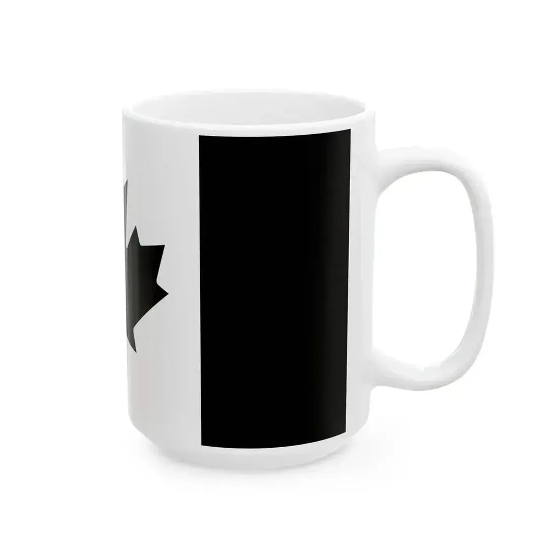 Flag of Canada black and white (Canada) White Coffee Mug - Go Mug Yourself