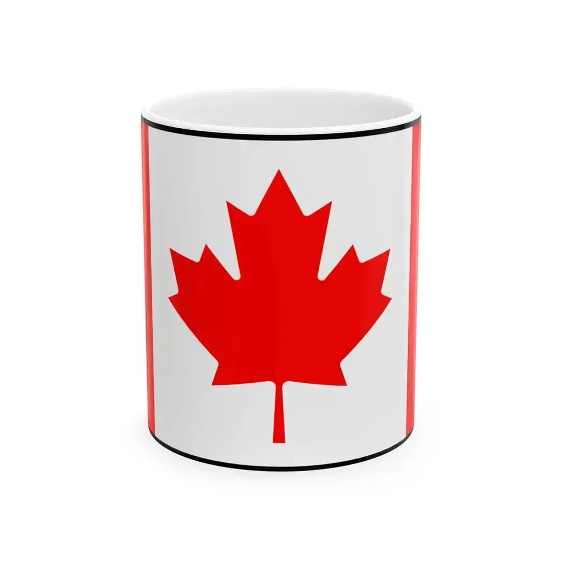 Flag of Canada bordered (Canada) White Coffee Mug 11oz - Go Mug Yourself