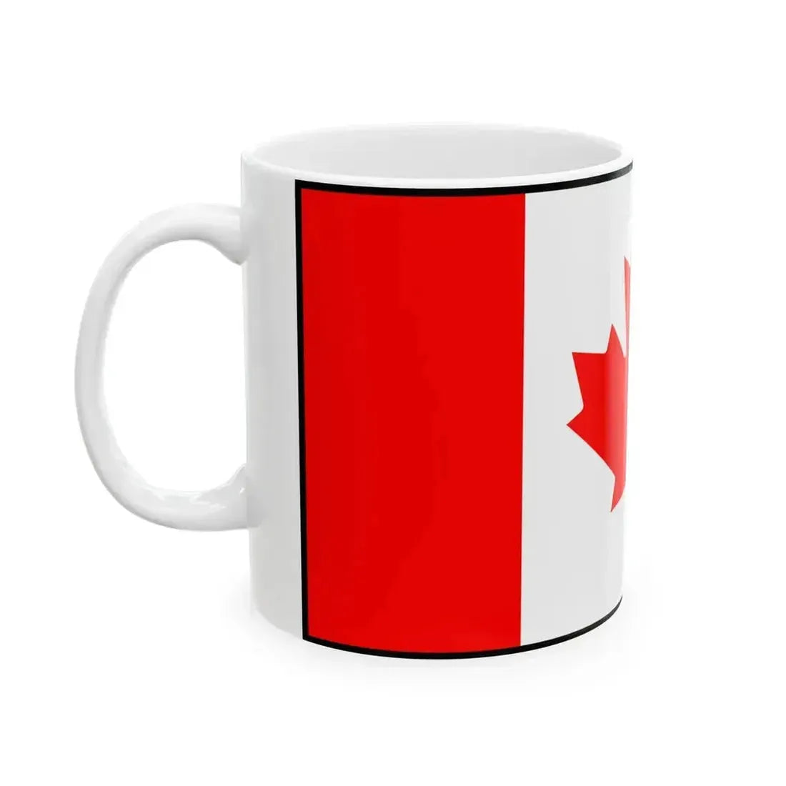 Flag of Canada bordered (Canada) White Coffee Mug - Go Mug Yourself