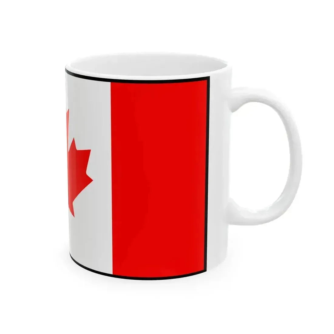 Flag of Canada bordered (Canada) White Coffee Mug - Go Mug Yourself