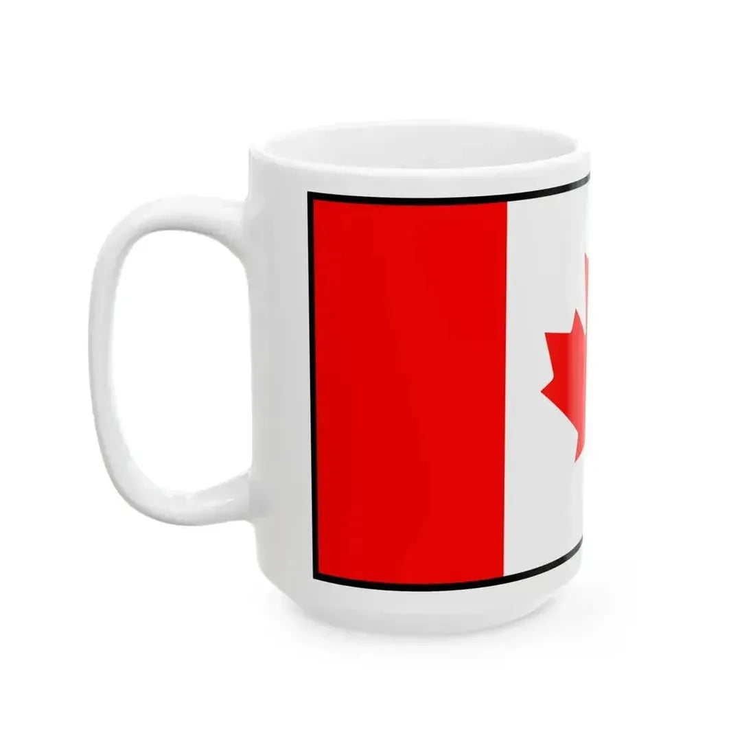 Flag of Canada bordered (Canada) White Coffee Mug - Go Mug Yourself