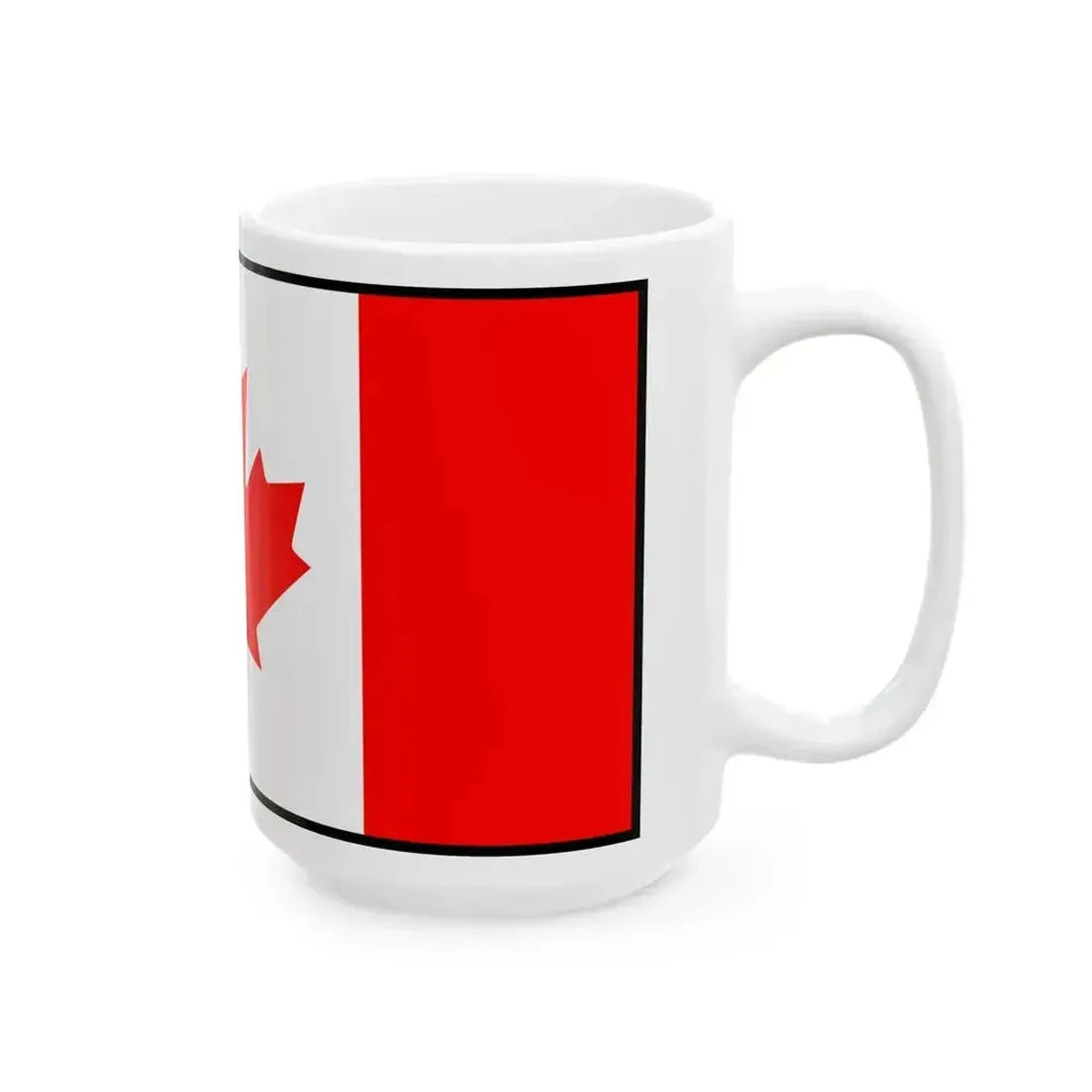 Flag of Canada bordered (Canada) White Coffee Mug - Go Mug Yourself