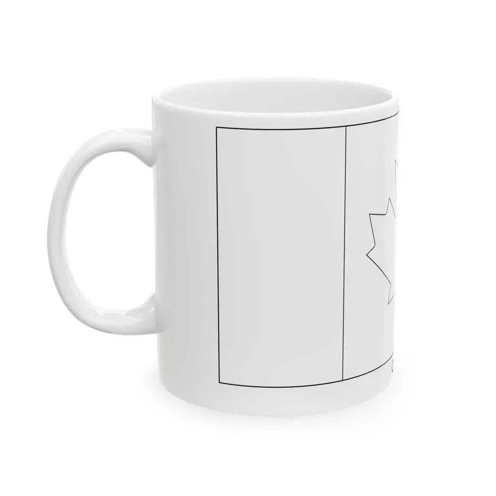 Flag of Canada colouring page (Canada) White Coffee Mug - Go Mug Yourself