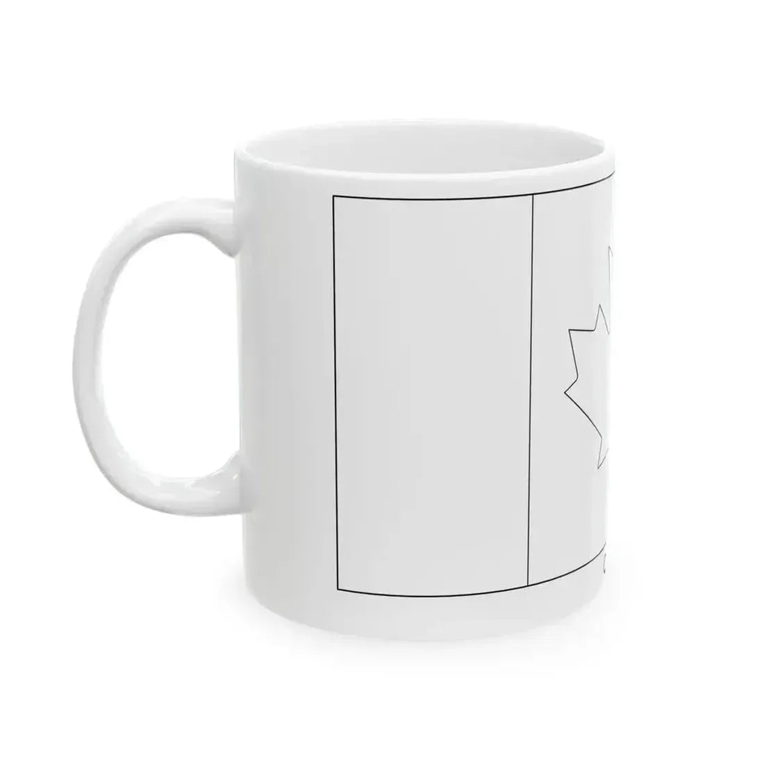 Flag of Canada colouring page (Canada) White Coffee Mug - Go Mug Yourself