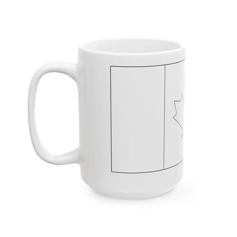 Flag of Canada colouring page (Canada) White Coffee Mug - Go Mug Yourself