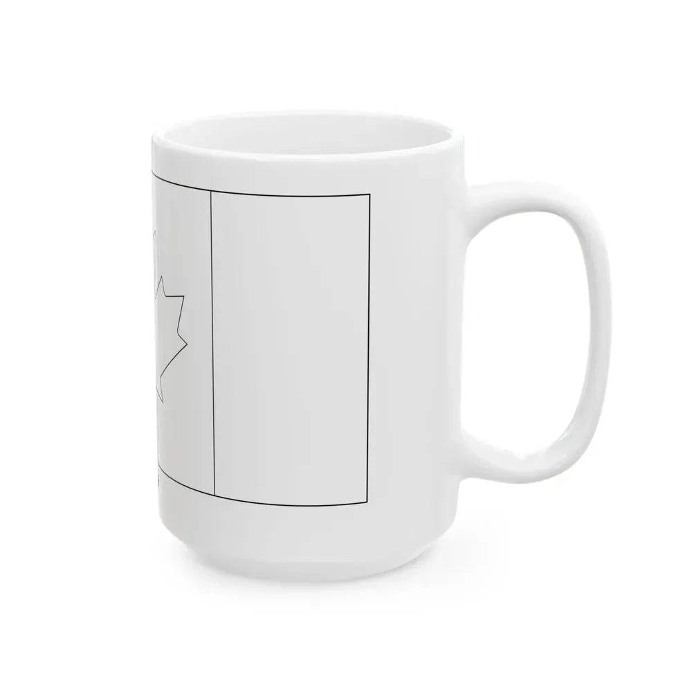 Flag of Canada colouring page (Canada) White Coffee Mug - Go Mug Yourself