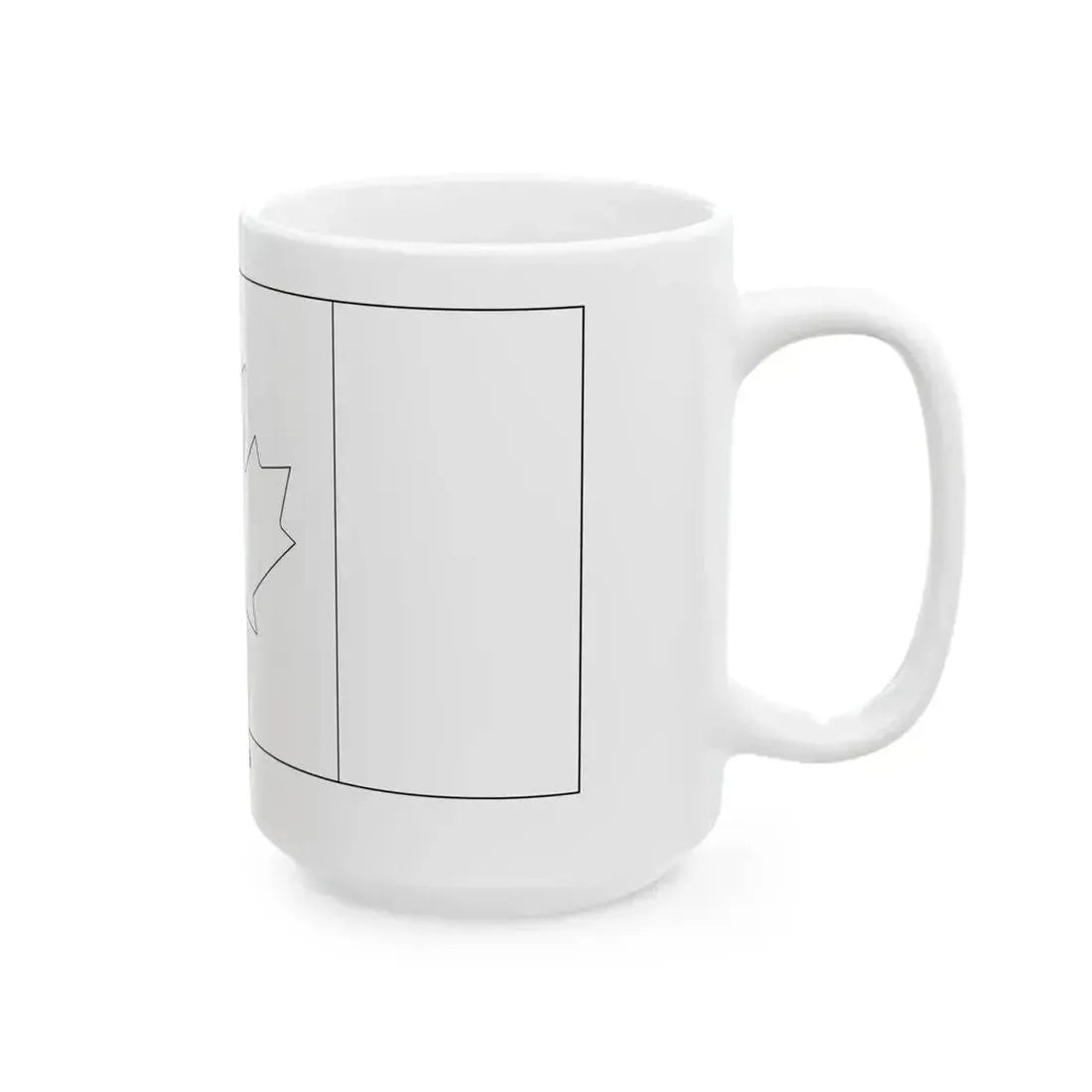 Flag of Canada colouring page (Canada) White Coffee Mug - Go Mug Yourself