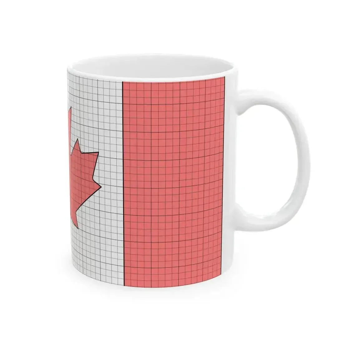 Flag of Canada construction sheet (Canada) White Coffee Mug - Go Mug Yourself