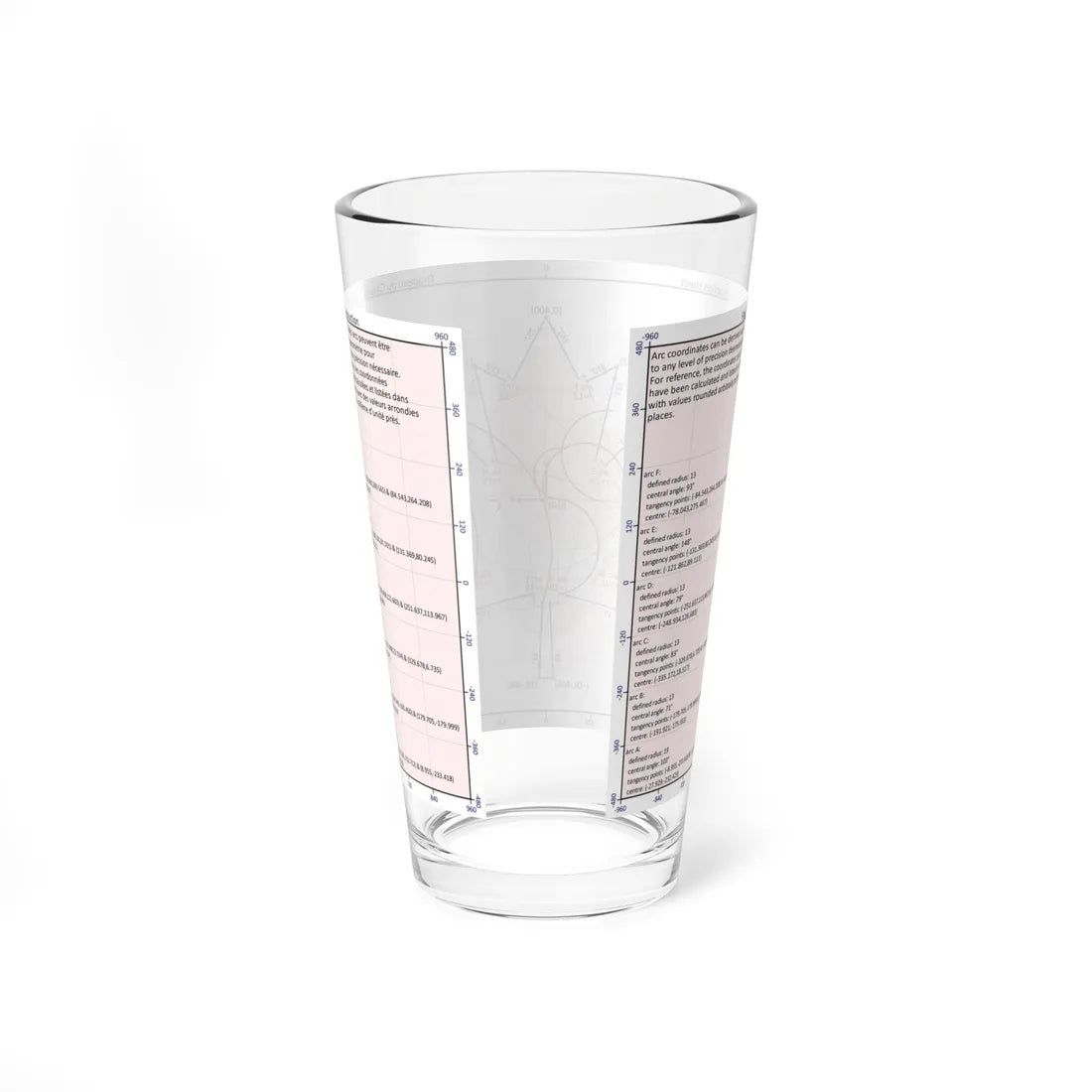 Flag of Canada construction sheet - leaf geometry (Canada) Pint Glass 16oz - Go Mug Yourself