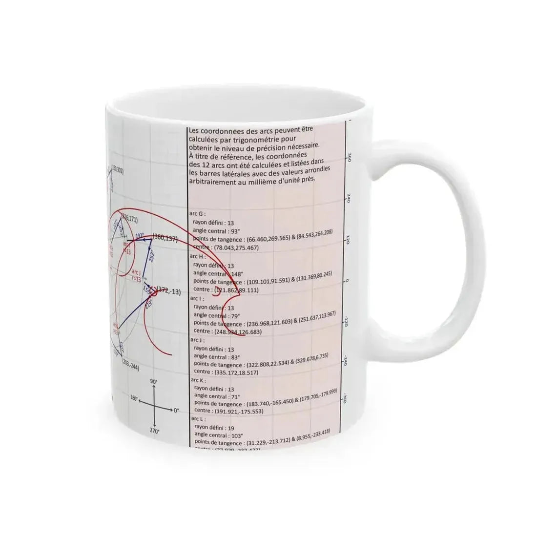 Flag of Canada construction sheet - leaf geometry (Canada) White Coffee Mug - Go Mug Yourself