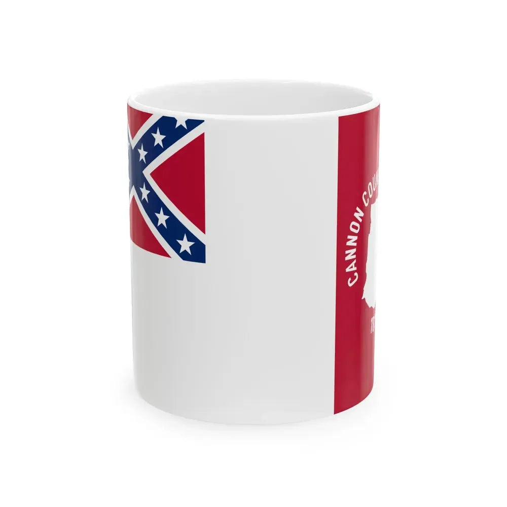 Flag of Cannon County Tennessee (United States) White Coffee Mug 11oz - Go Mug Yourself