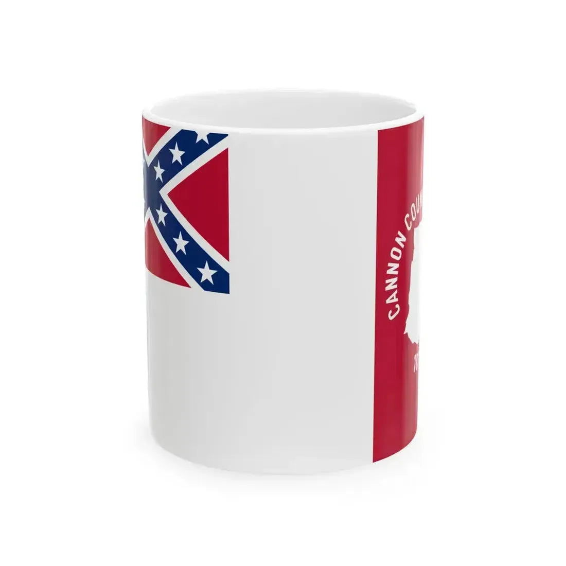Flag of Cannon County Tennessee (United States) White Coffee Mug 11oz - Go Mug Yourself