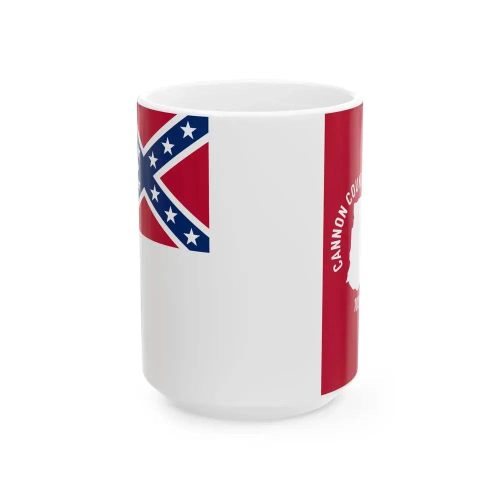 Flag of Cannon County Tennessee (United States) White Coffee Mug 15oz - Go Mug Yourself