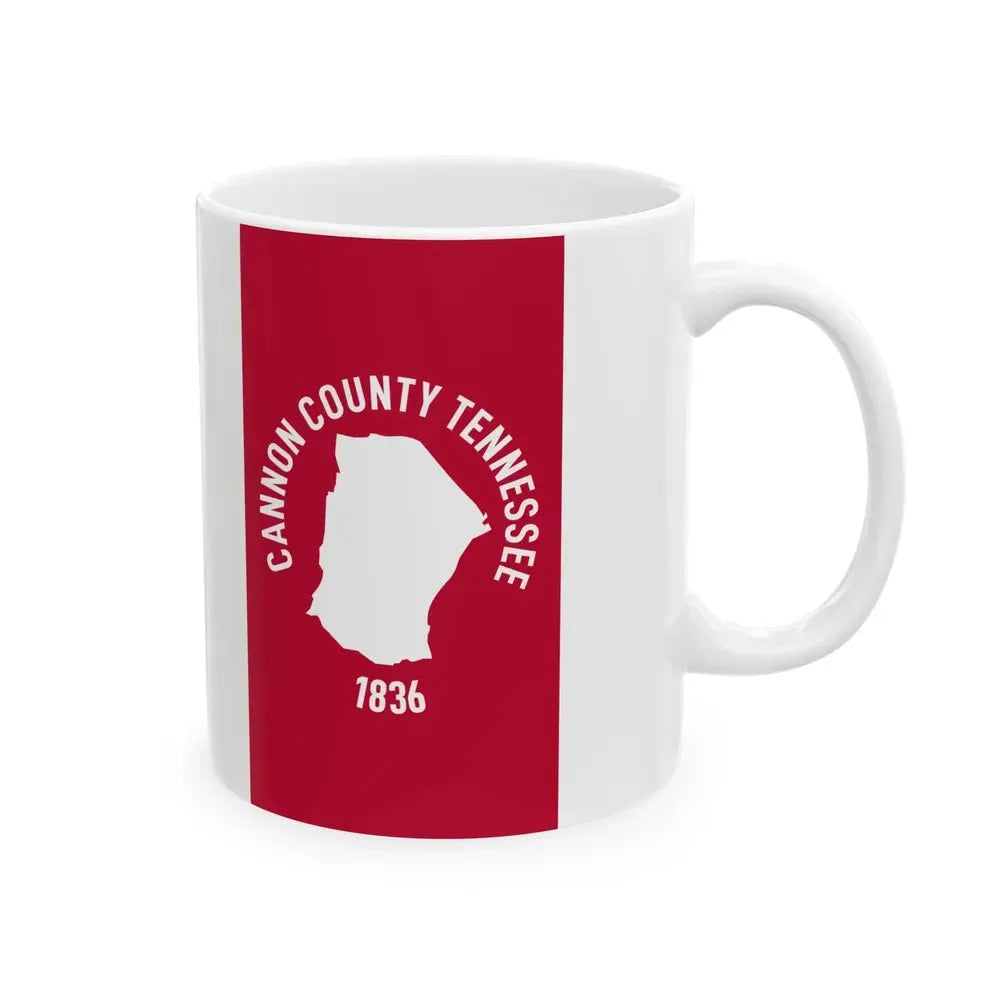 Flag of Cannon County Tennessee (United States) White Coffee Mug - Go Mug Yourself