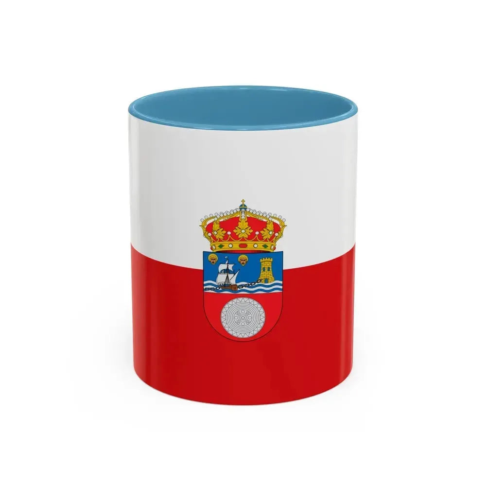 Flag of Cantabria Spain - Accent Coffee Mug 11oz Light Blue - Go Mug Yourself
