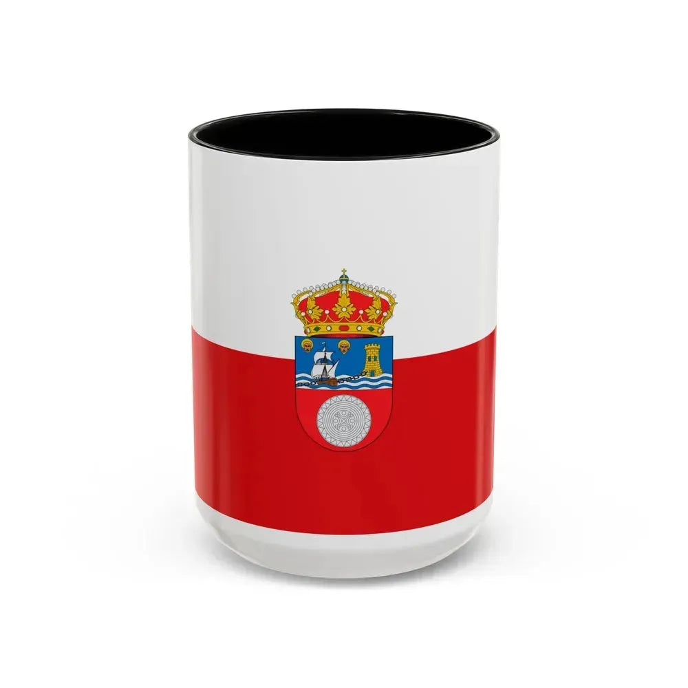 Flag of Cantabria Spain - Accent Coffee Mug 15oz Black - Go Mug Yourself