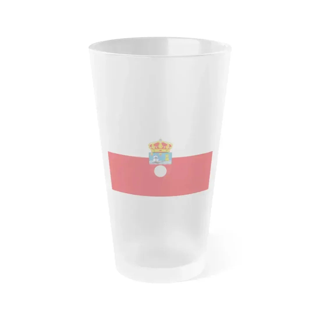 Flag of Cantabria Spain - Frosted Pint Glass 16oz 16oz Frosted - Go Mug Yourself