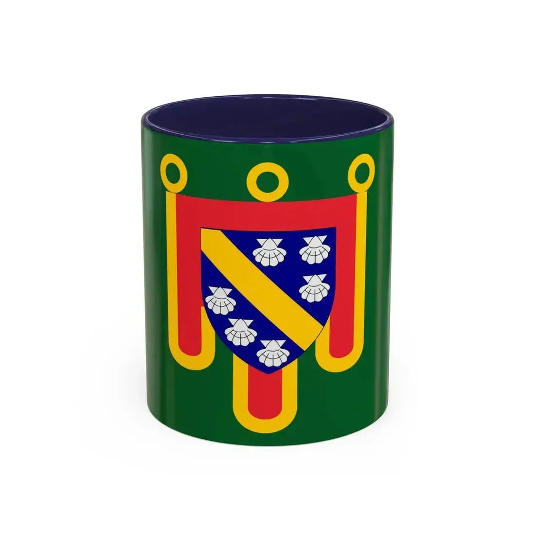 Flag of Cantal France 2 - Accent Coffee Mug 11oz Navy - Go Mug Yourself
