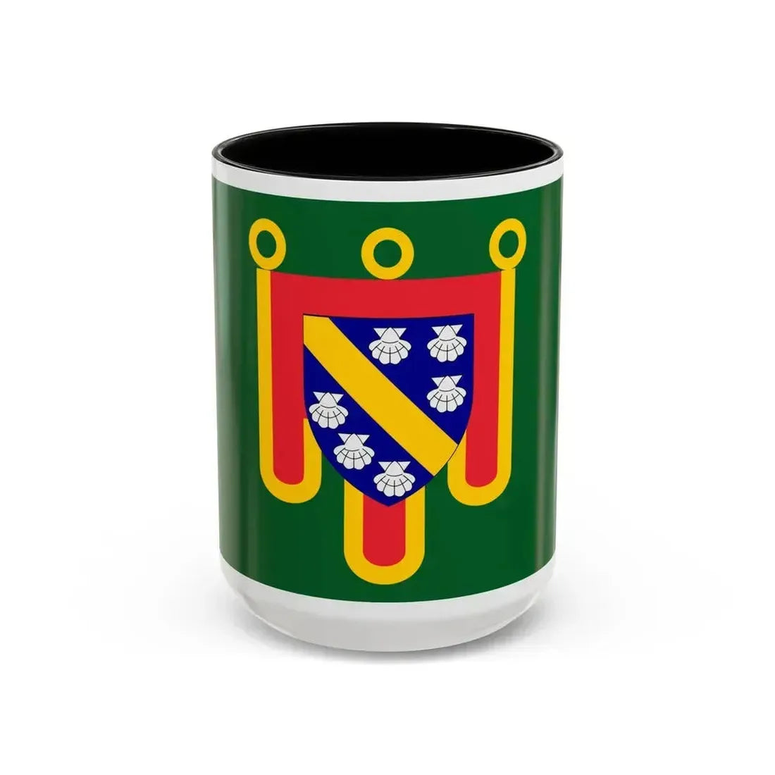 Flag of Cantal France 2 - Accent Coffee Mug 15oz Black - Go Mug Yourself