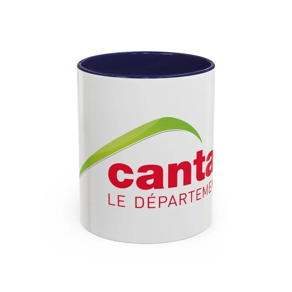 Flag of Cantal France - Accent Coffee Mug 11oz Navy - Go Mug Yourself