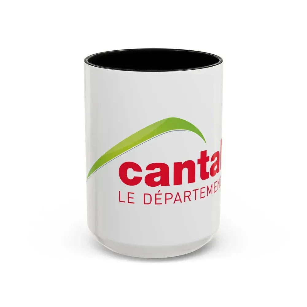 Flag of Cantal France - Accent Coffee Mug 15oz Black - Go Mug Yourself