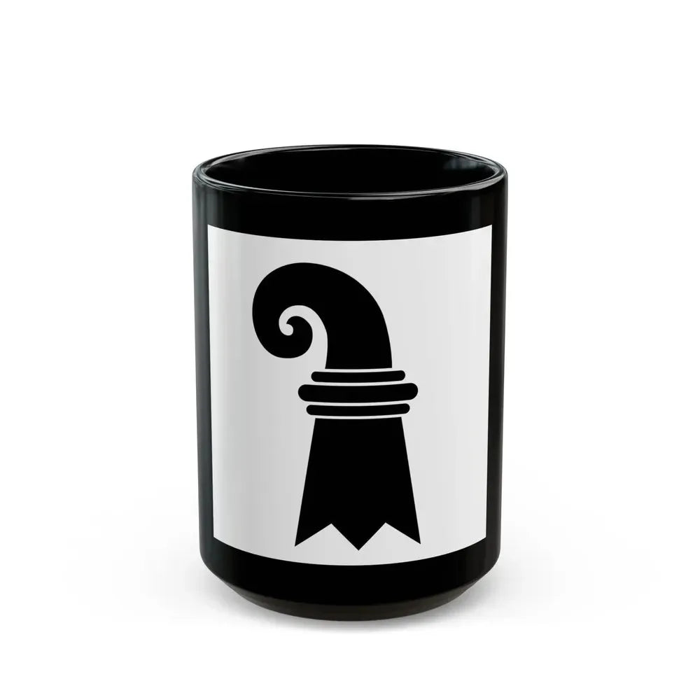 Flag of Canton of Basel Switzerland - Black Coffee Mug 15oz - Go Mug Yourself
