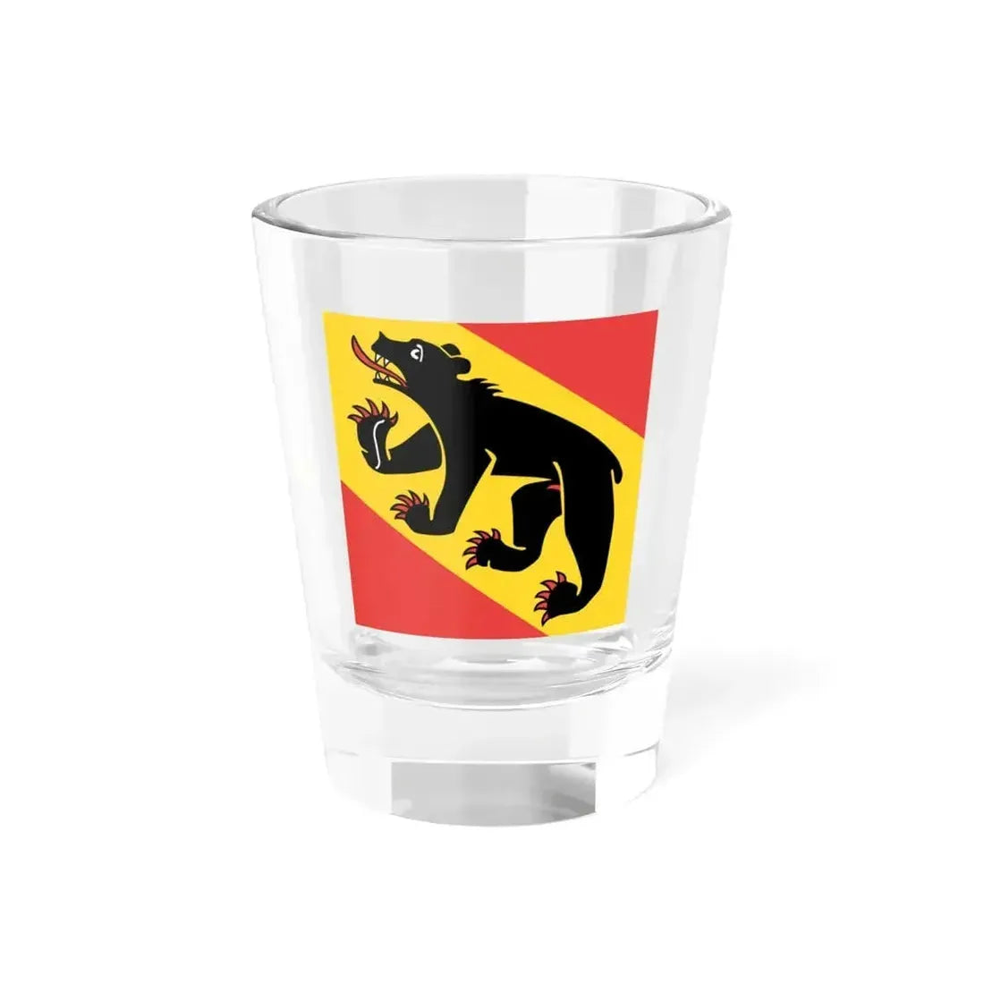 Flag of Canton of Bern Switzerland - Shot Glass 1.5oz 1.5oz - Go Mug Yourself