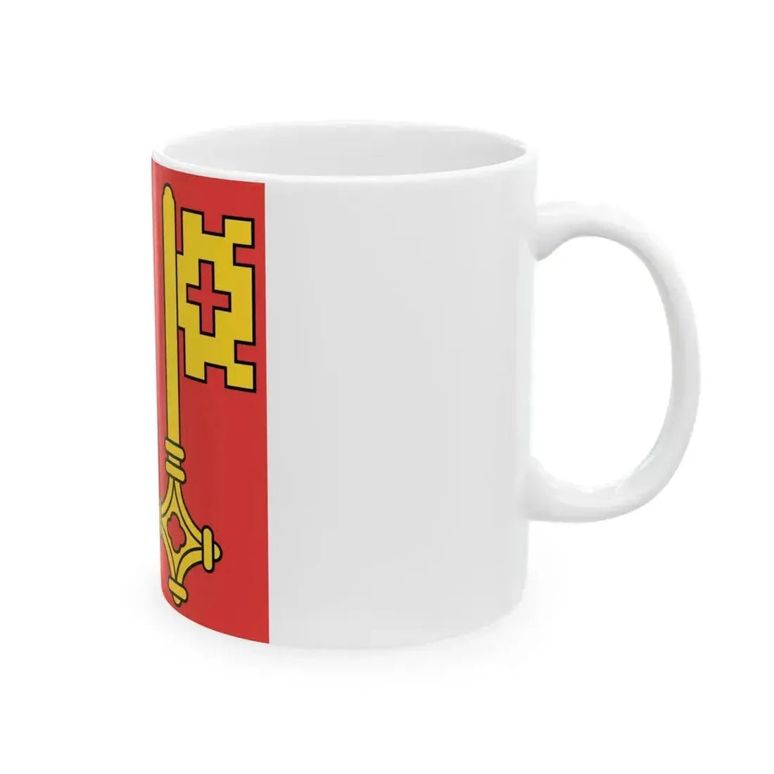 Flag of Canton of Geneva Switzerland - White Coffee Mug - Go Mug Yourself