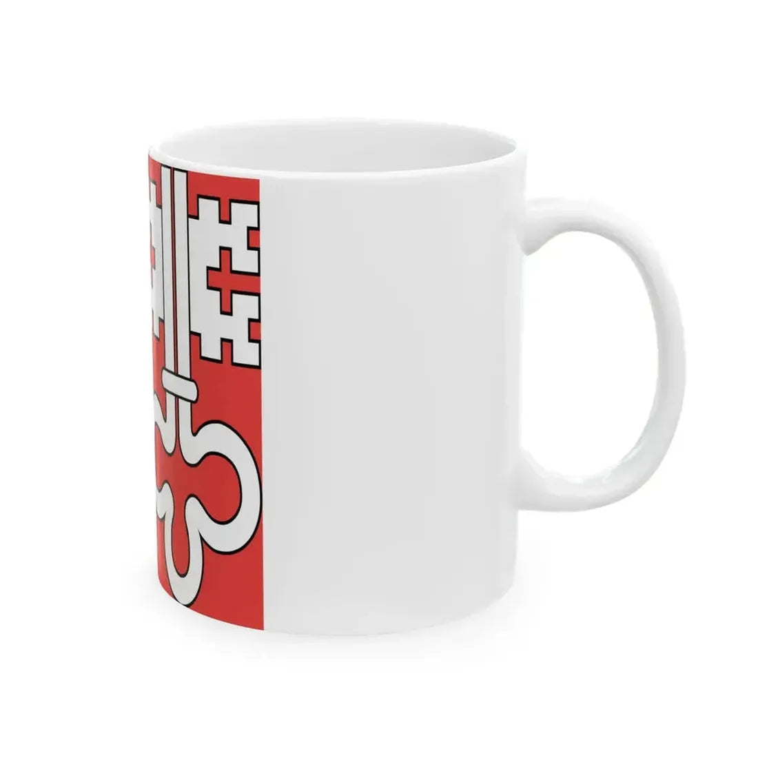 Flag of Canton of Unterwalden (Switzerland) White Coffee Mug - Go Mug Yourself