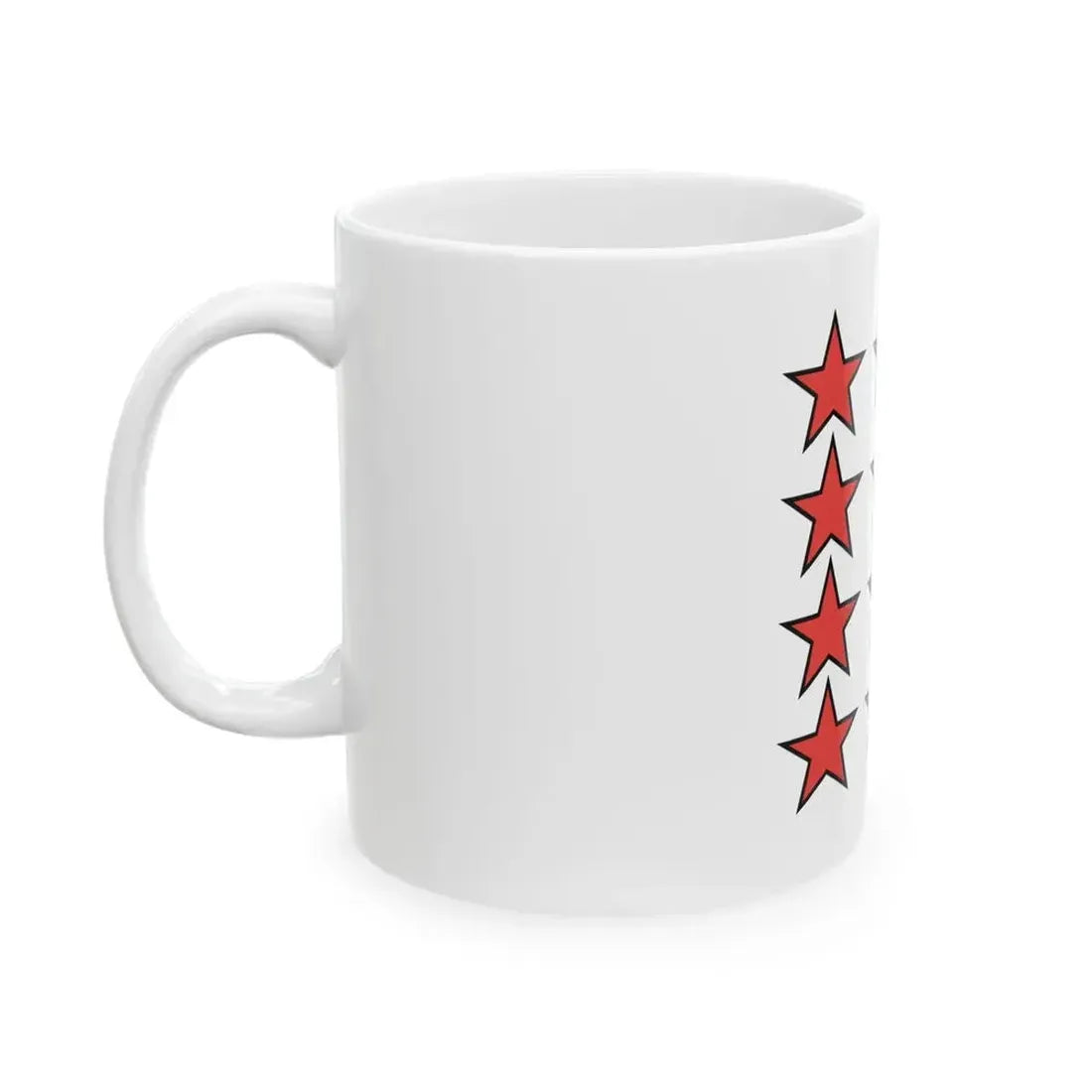 Flag of Canton of Valais 1802-1815 (Switzerland) White Coffee Mug - Go Mug Yourself