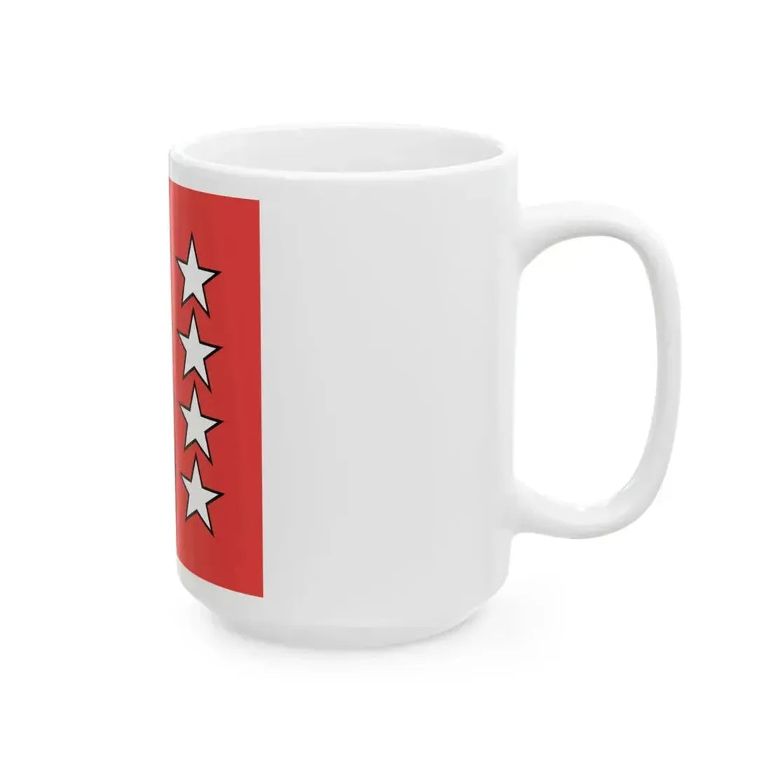 Flag of Canton of Valais 1802-1815 (Switzerland) White Coffee Mug - Go Mug Yourself