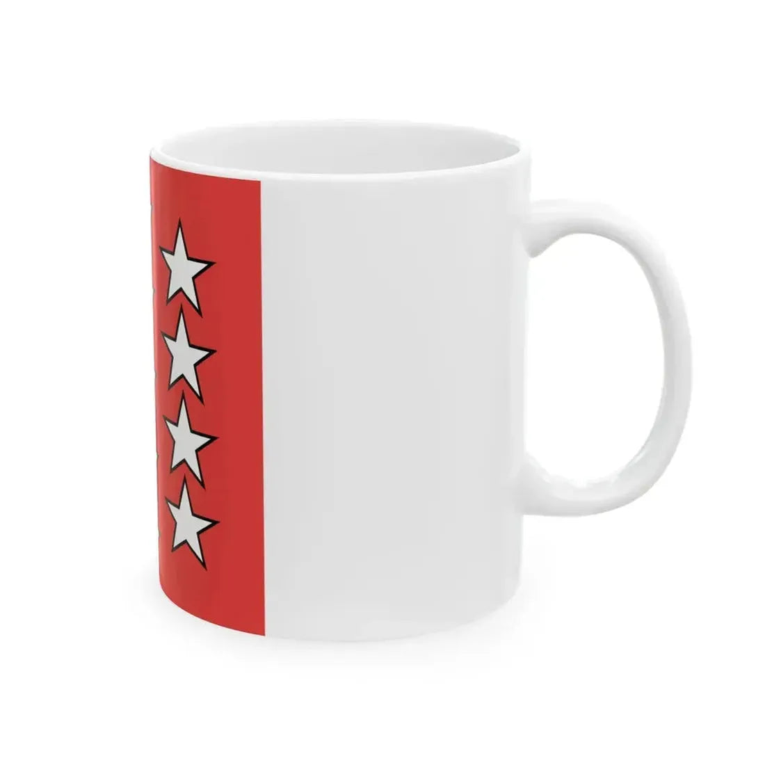Flag of Canton of Valais (Switzerland) White Coffee Mug - Go Mug Yourself