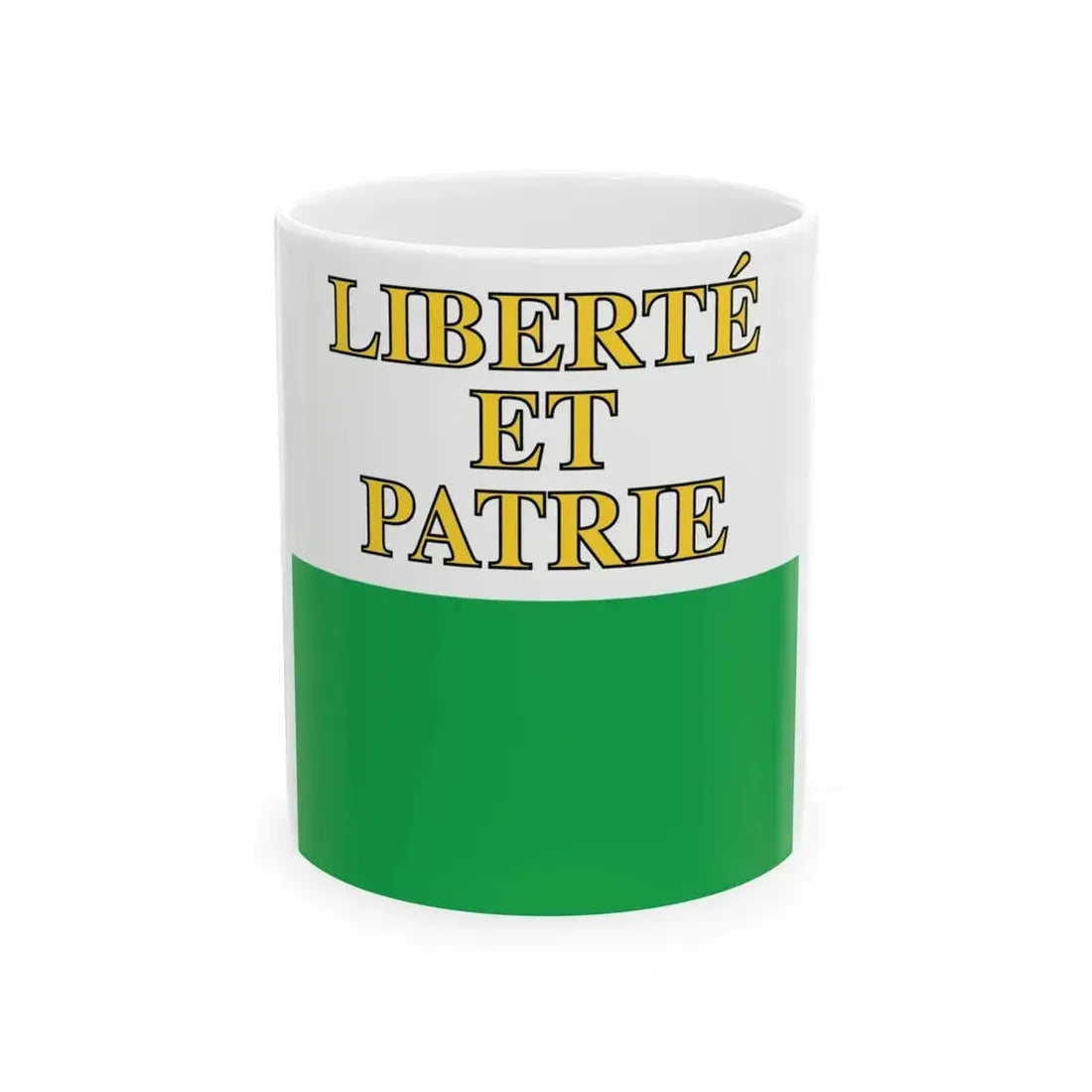 Flag of Canton of Vaud (Switzerland) White Coffee Mug 11oz - Go Mug Yourself