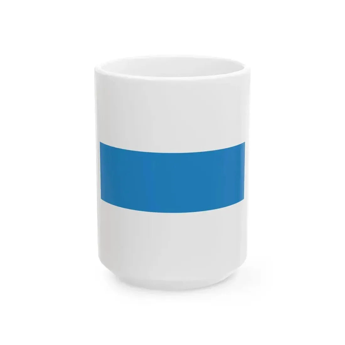 Flag of Canton of Zug (Switzerland) White Coffee Mug 15oz - Go Mug Yourself