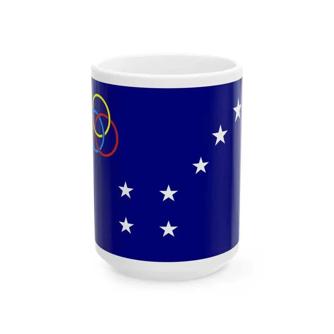 Flag of Caodaist Youth Union (Vietnam) White Coffee Mug 15oz - Go Mug Yourself