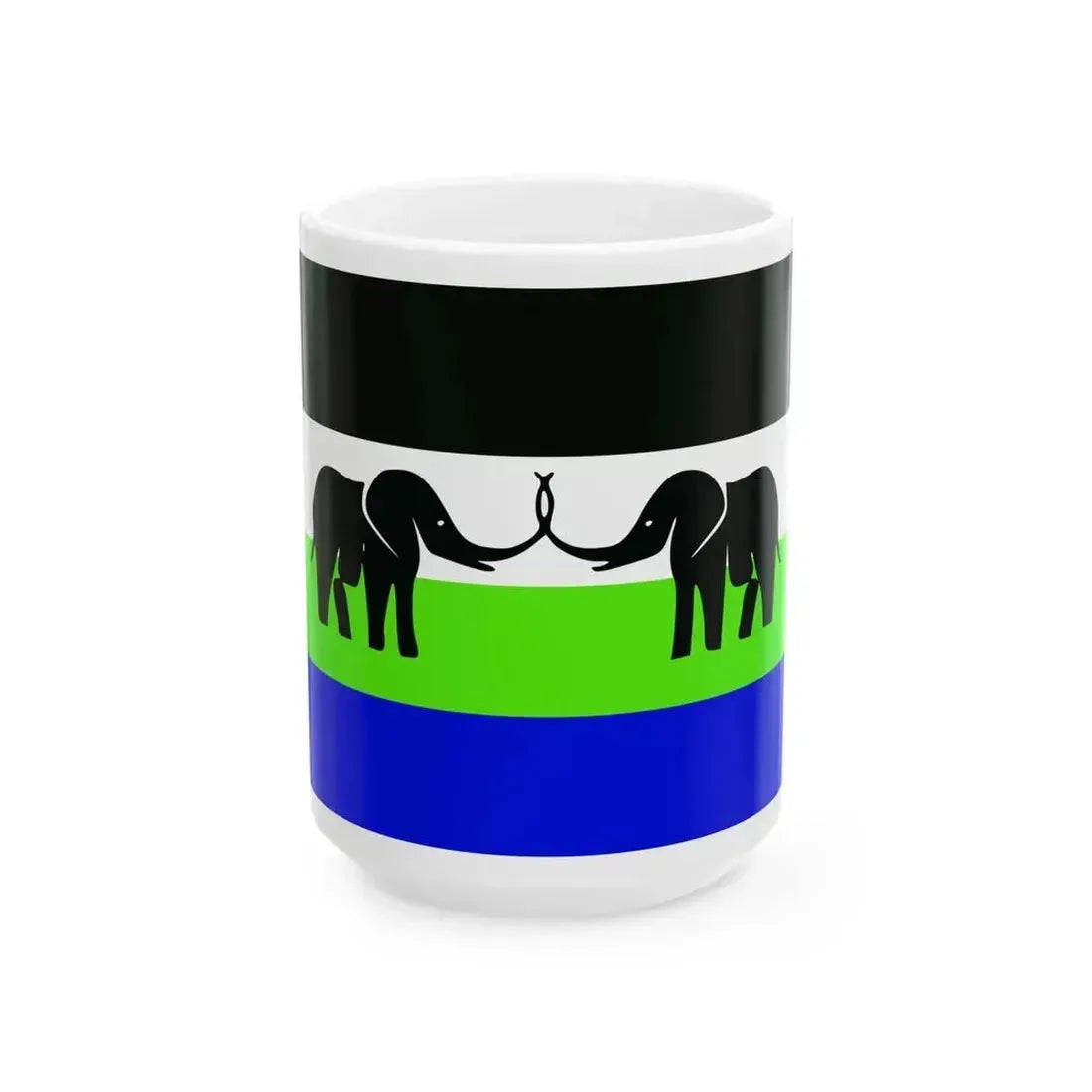 Flag of Caprivi Strip (Namibia) White Coffee Mug 15oz - Go Mug Yourself