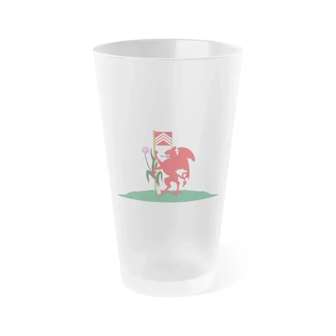 Flag of Cardiff UK - Frosted Pint Glass 16oz 16oz Frosted - Go Mug Yourself