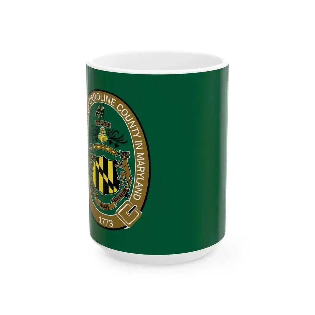 Flag of Caroline County Maryland (United States) White Coffee Mug 15oz - Go Mug Yourself