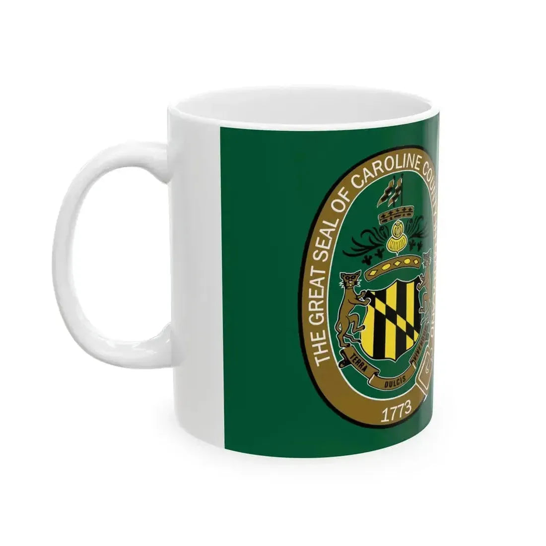 Flag of Caroline County Maryland (United States) White Coffee Mug - Go Mug Yourself