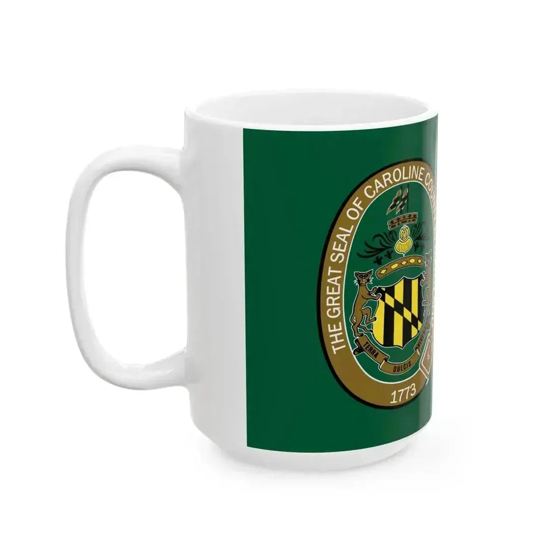Flag of Caroline County Maryland (United States) White Coffee Mug - Go Mug Yourself
