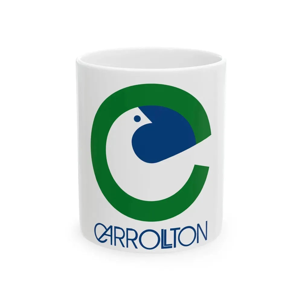 Flag of Carrollton Texas (United States) White Coffee Mug 11oz - Go Mug Yourself